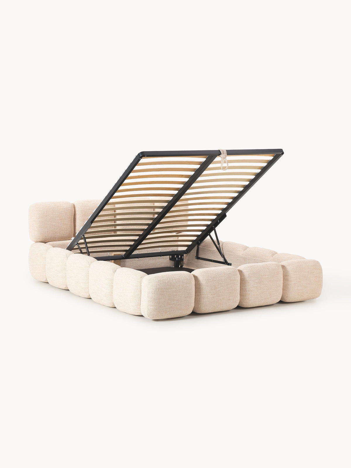 Warehamy Tayla Storage Bed, Upholstered in Bouclé