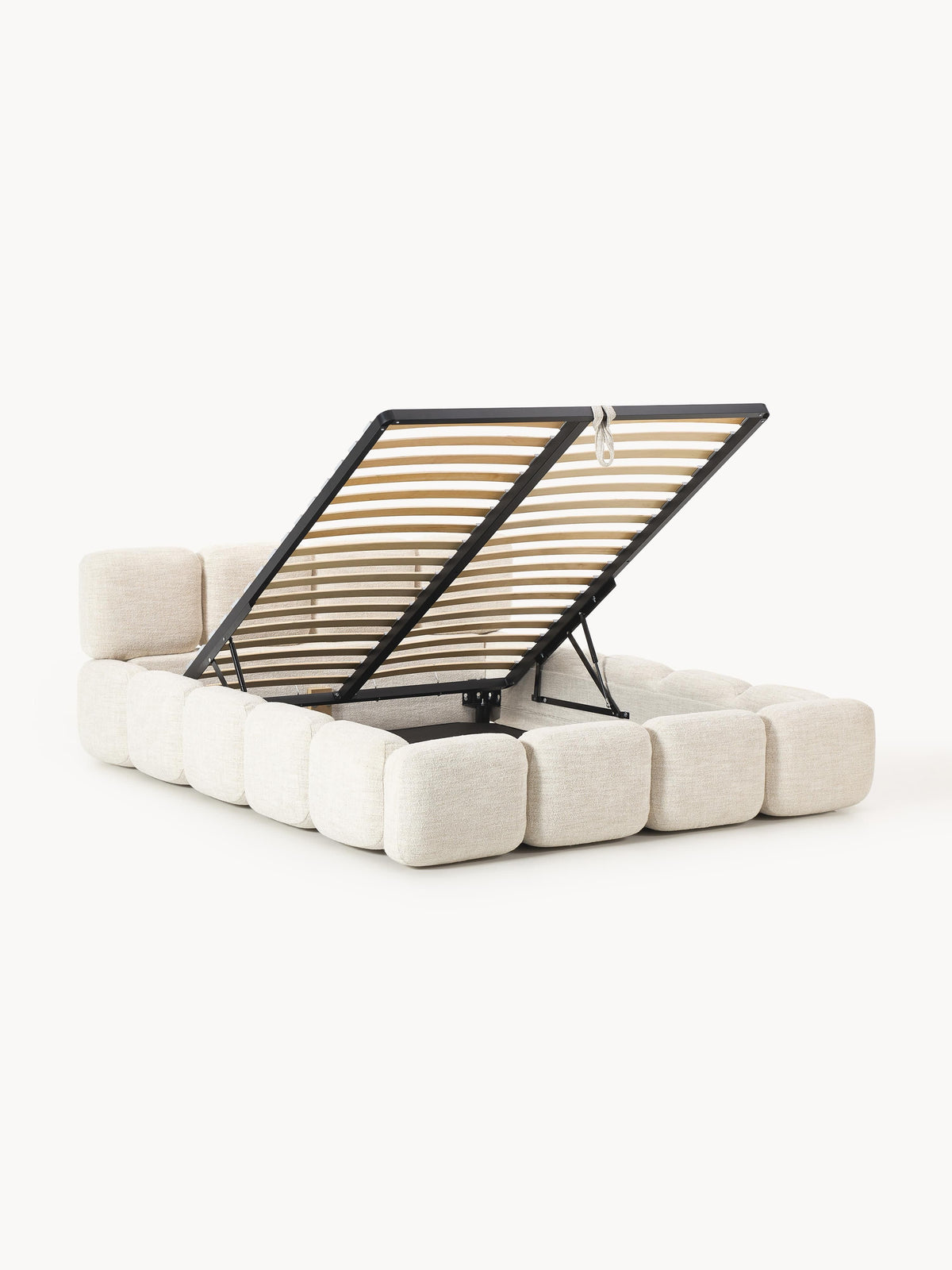 Warehamy Tayla Storage Bed, Upholstered in Bouclé