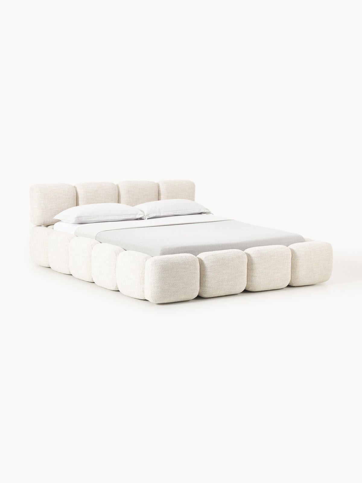 Warehamy Tayla Upholstered Bouclé Bed