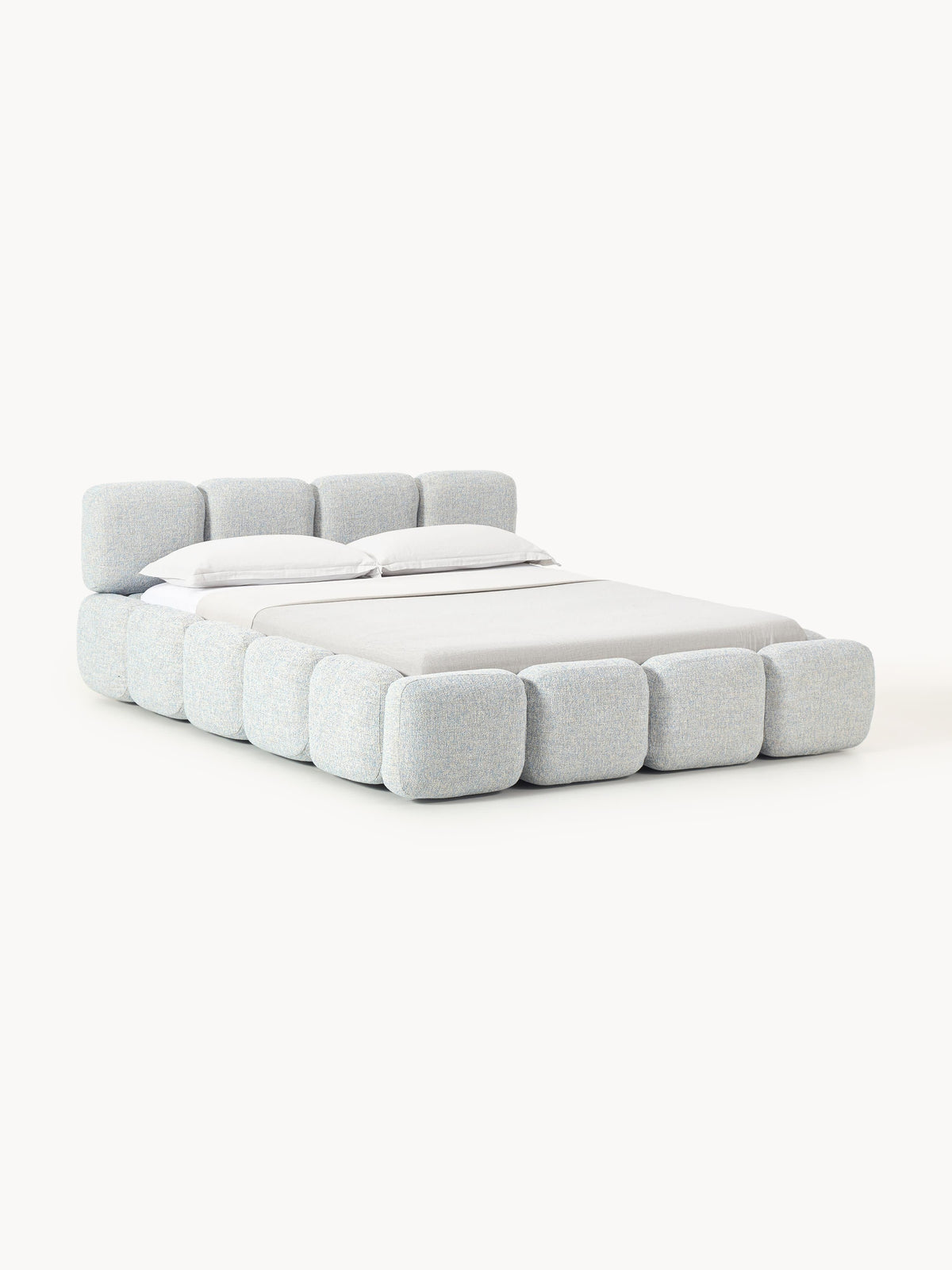 Warehamy Tayla Upholstered Bouclé Bed