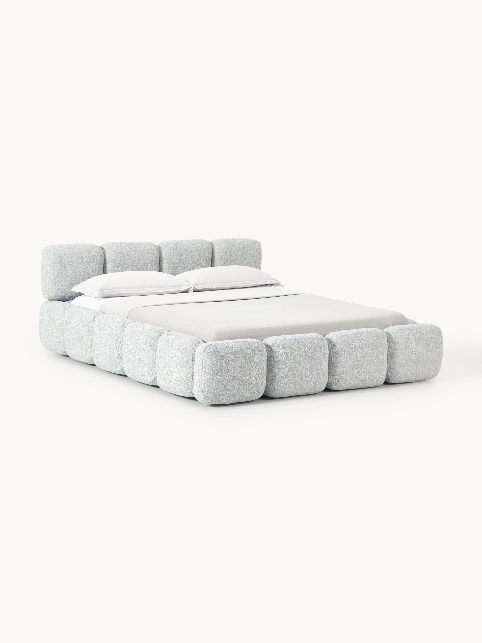 Warehamy Tayla Upholstered Bouclé Bed