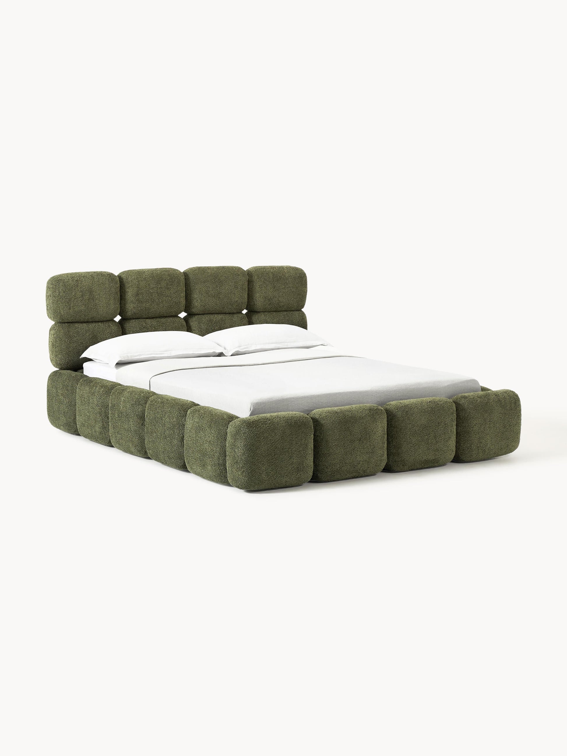 Warehamy Tayla Upholstered Teddy Bouclé Bed