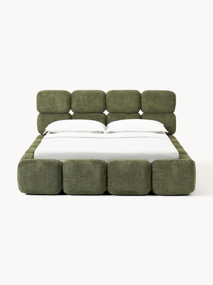 Warehamy Tayla Upholstered Teddy Bouclé Bed