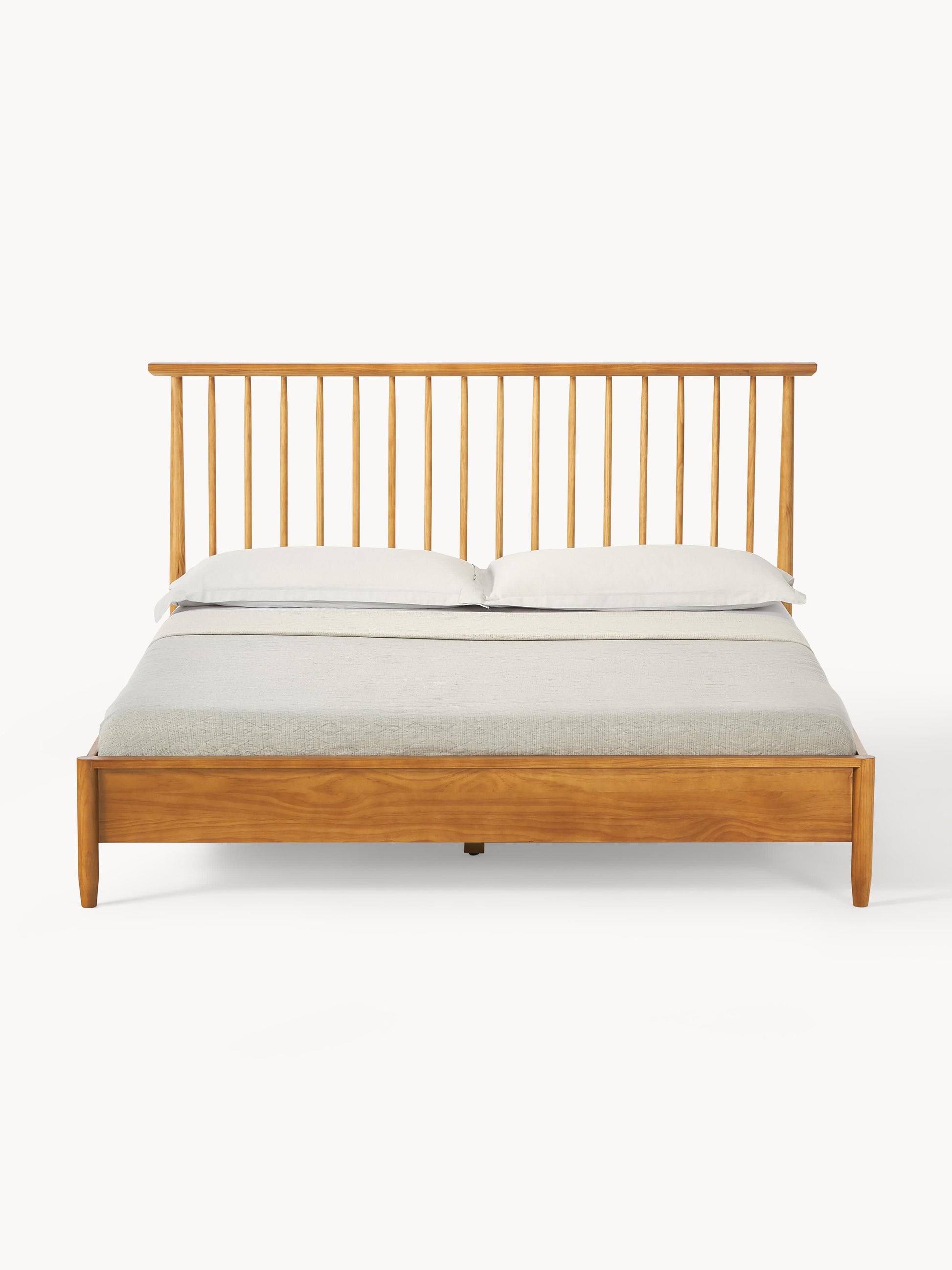 Warehamy Windsor Wooden Bed, Pine Headboard