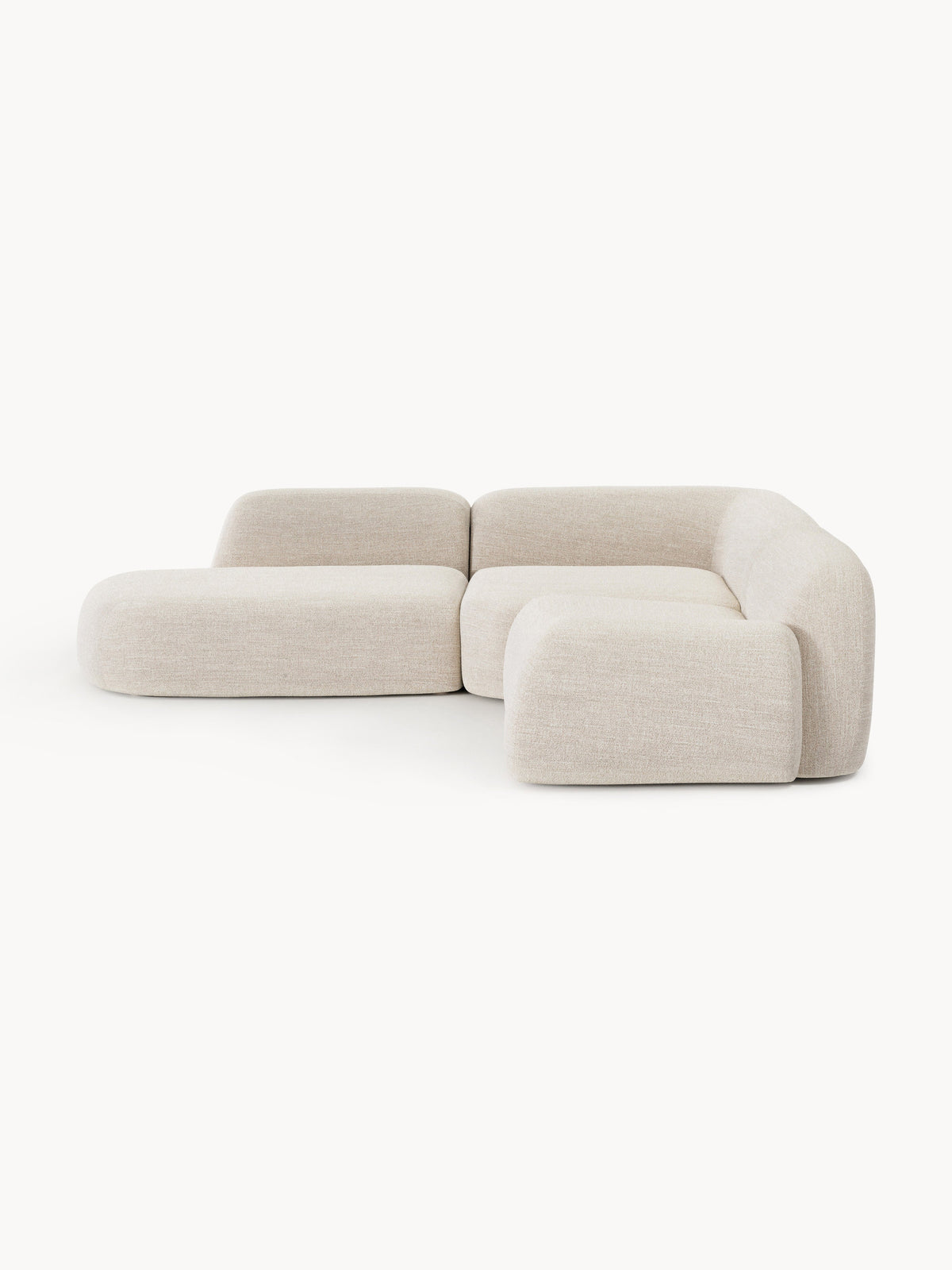 Warehamy Wolke Bouclé Corner Sofa with Chaise Longue, Modular, 4-Seater