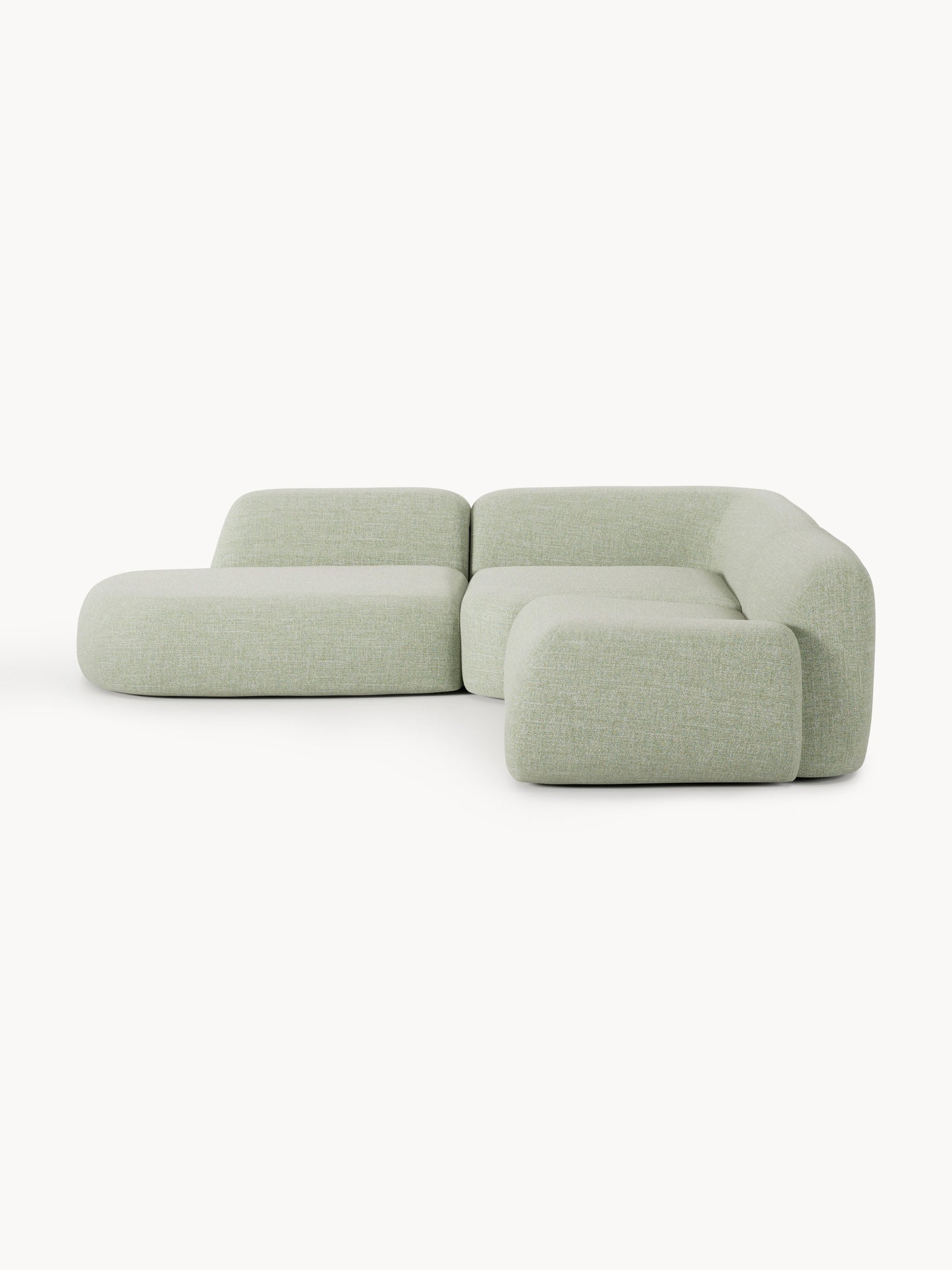 Warehamy Wolke Bouclé Corner Sofa with Chaise Longue, Modular, 4-Seater