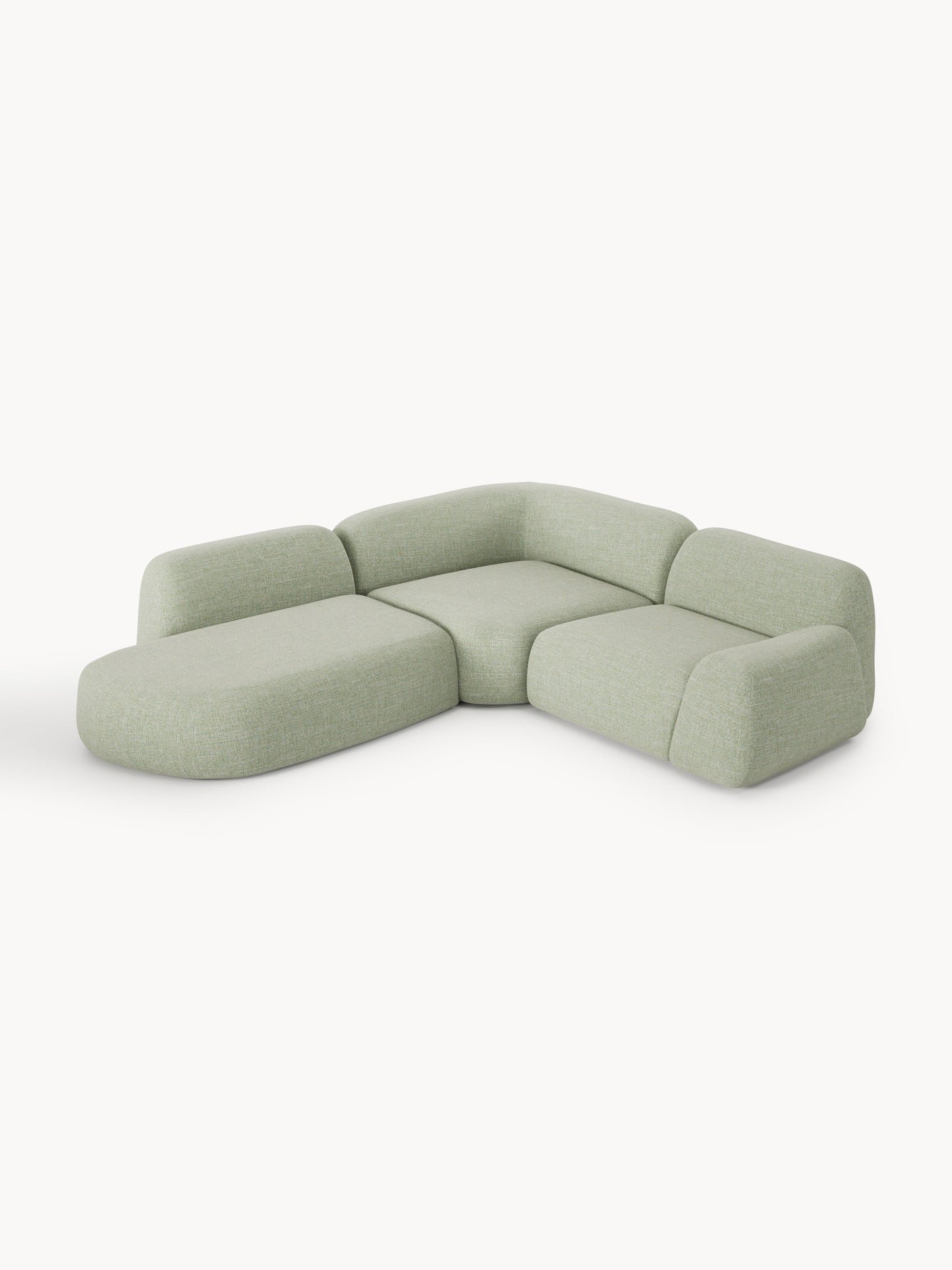 Warehamy Wolke Bouclé Corner Sofa with Chaise Longue, Modular, 4-Seater