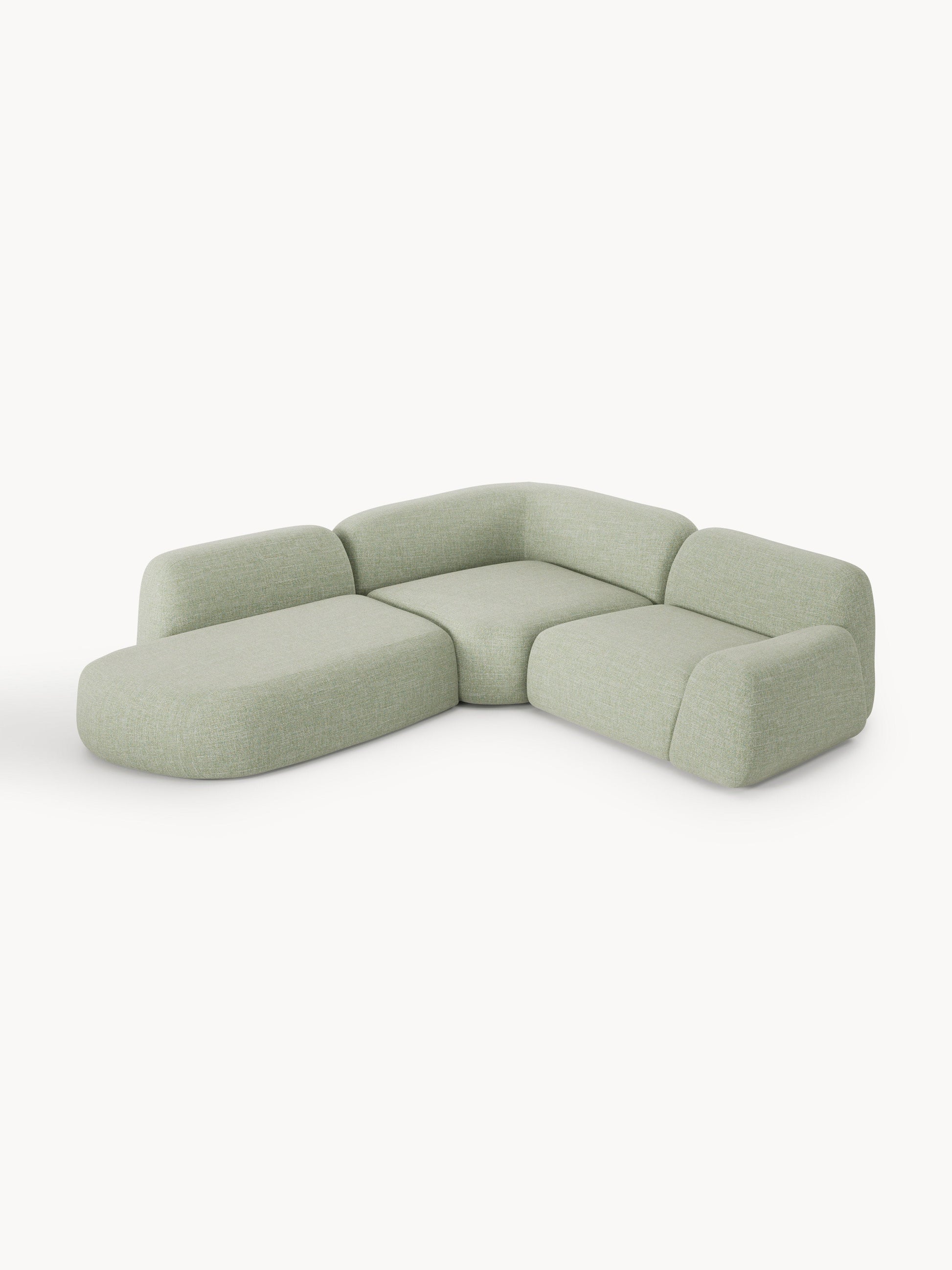 Warehamy Wolke Bouclé Corner Sofa with Chaise Longue, Modular, 4-Seater