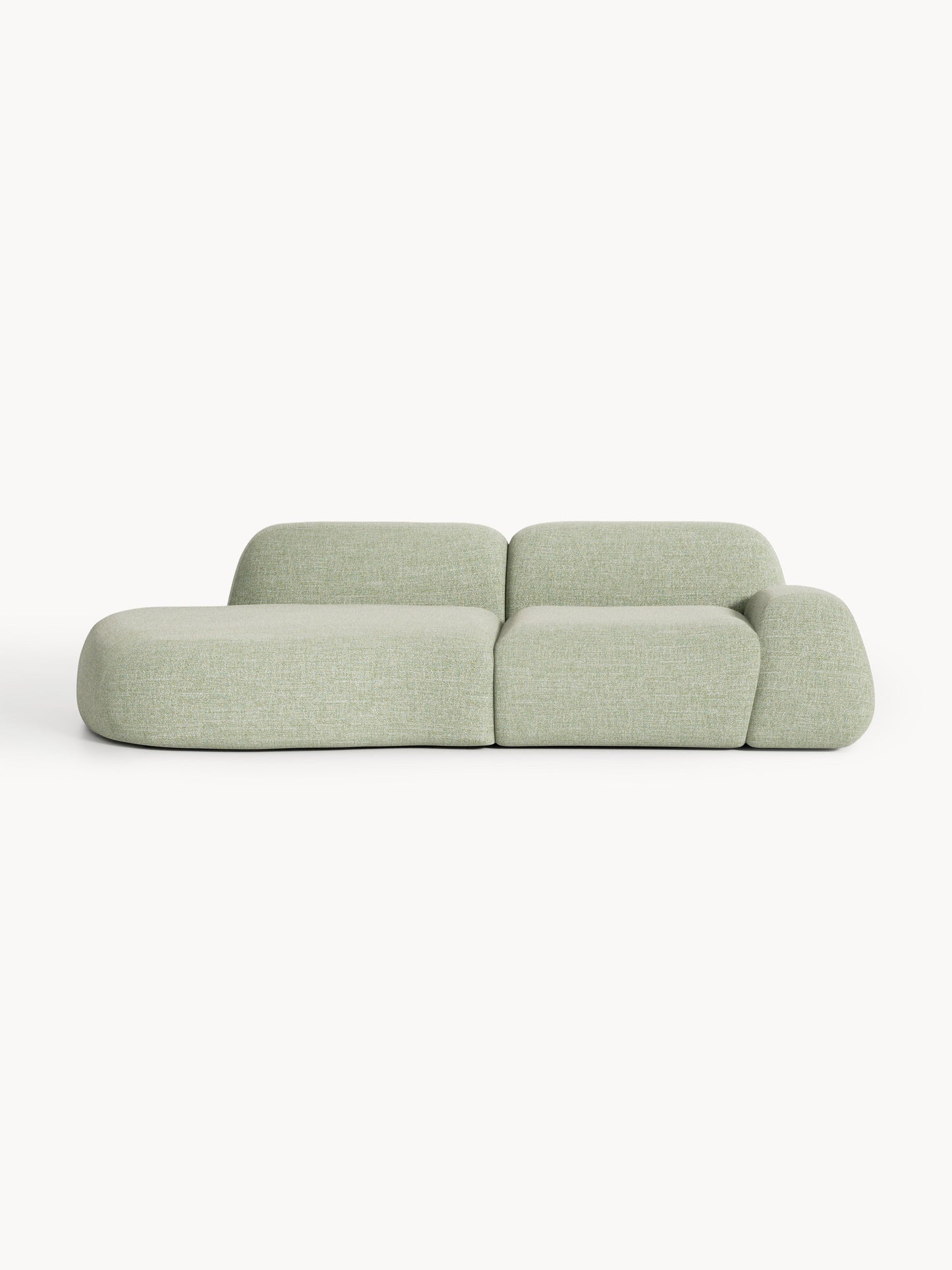 Warehamy Wolke Bouclé Modular Chaise, 3-Seater