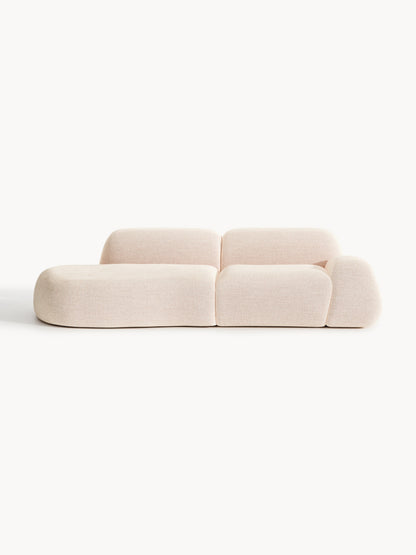 Warehamy Wolke Bouclé Modular Chaise, 3-Seater