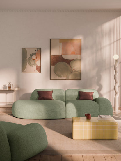 Warehamy Wolke Bouclé Modular Chaise, 3-Seater