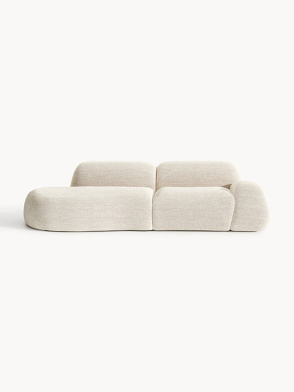 Warehamy Wolke Bouclé Modular Chaise, 3-Seater