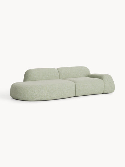 Warehamy Wolke Bouclé Modular Chaise, 3-Seater