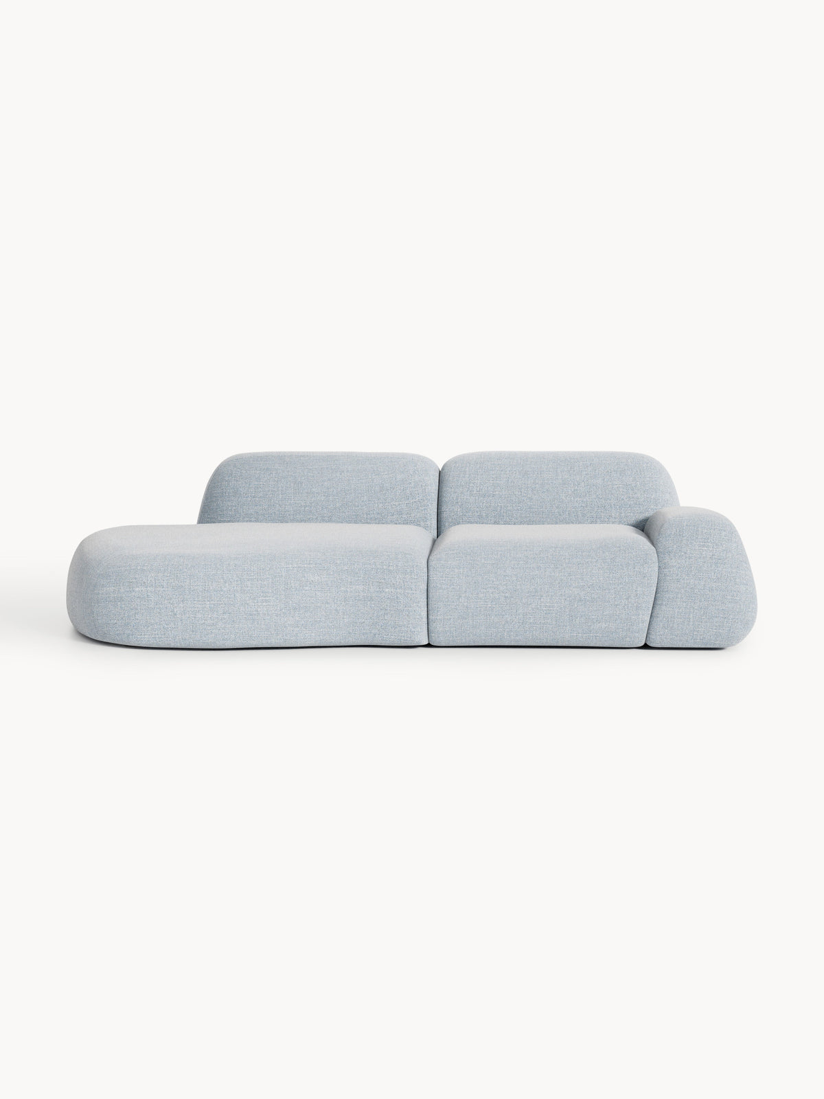 Warehamy Wolke Bouclé Modular Chaise, 3-Seater