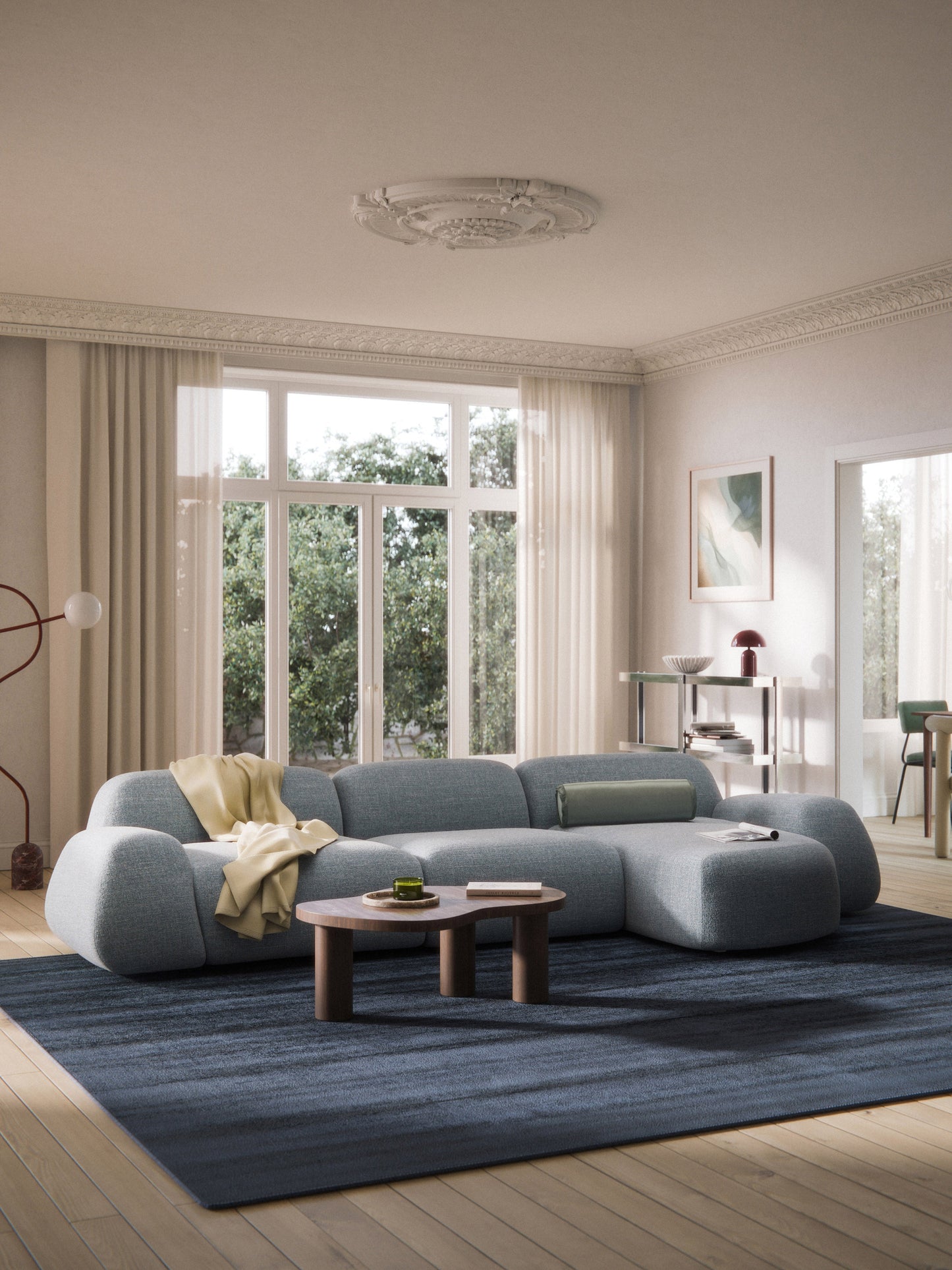 Warehamy Wolke Bouclé Modular Corner Sofa (4-Seater)