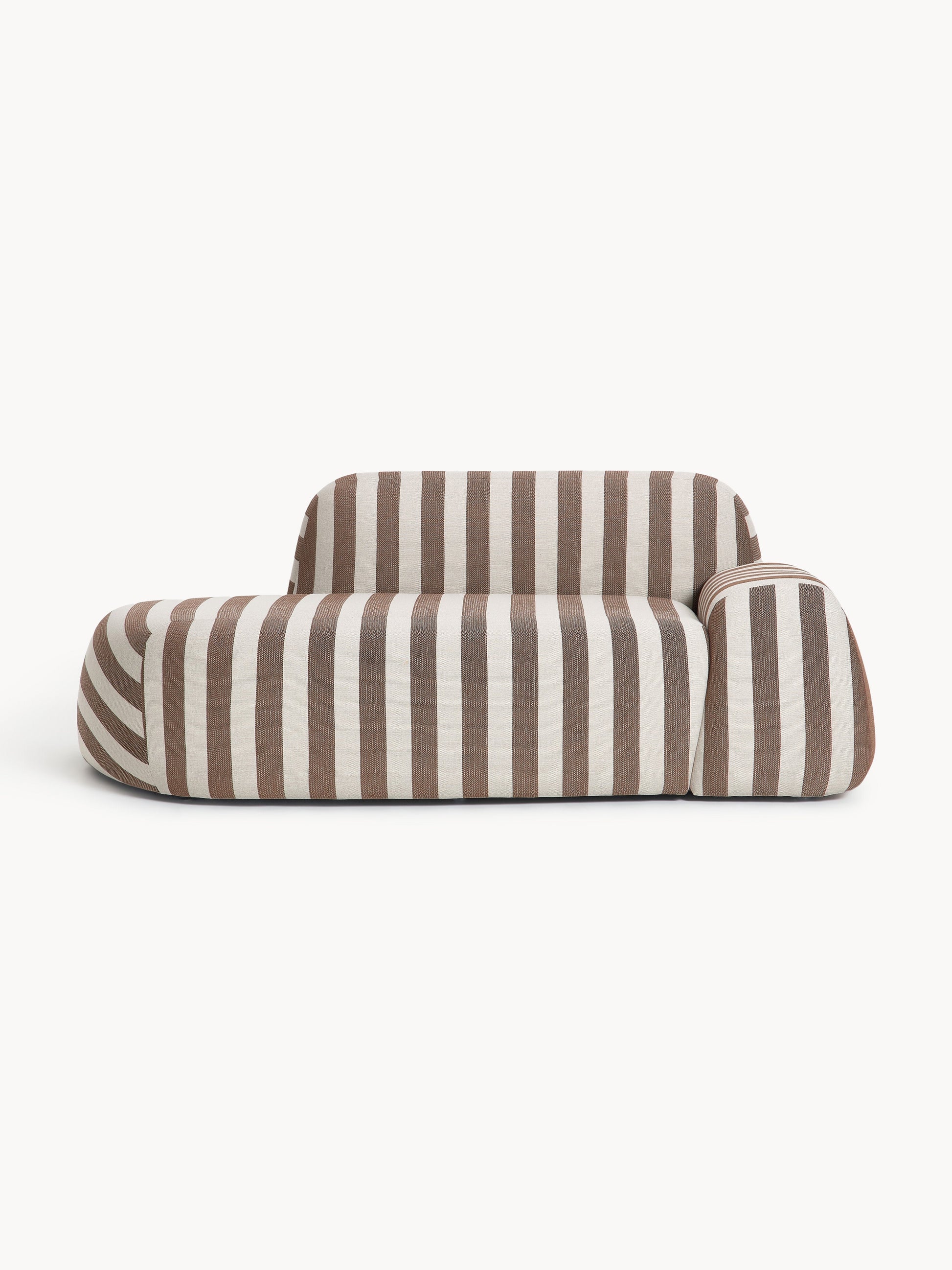 Warehamy Wolke Sofa with Chaise Longue, Striped, 2-Seater