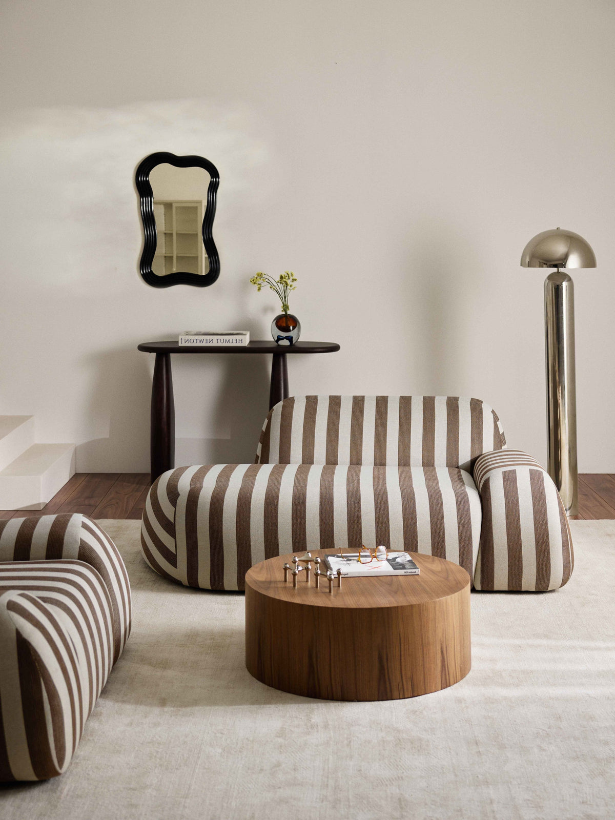 Warehamy Wolke Sofa with Chaise Longue, Striped, 2-Seater