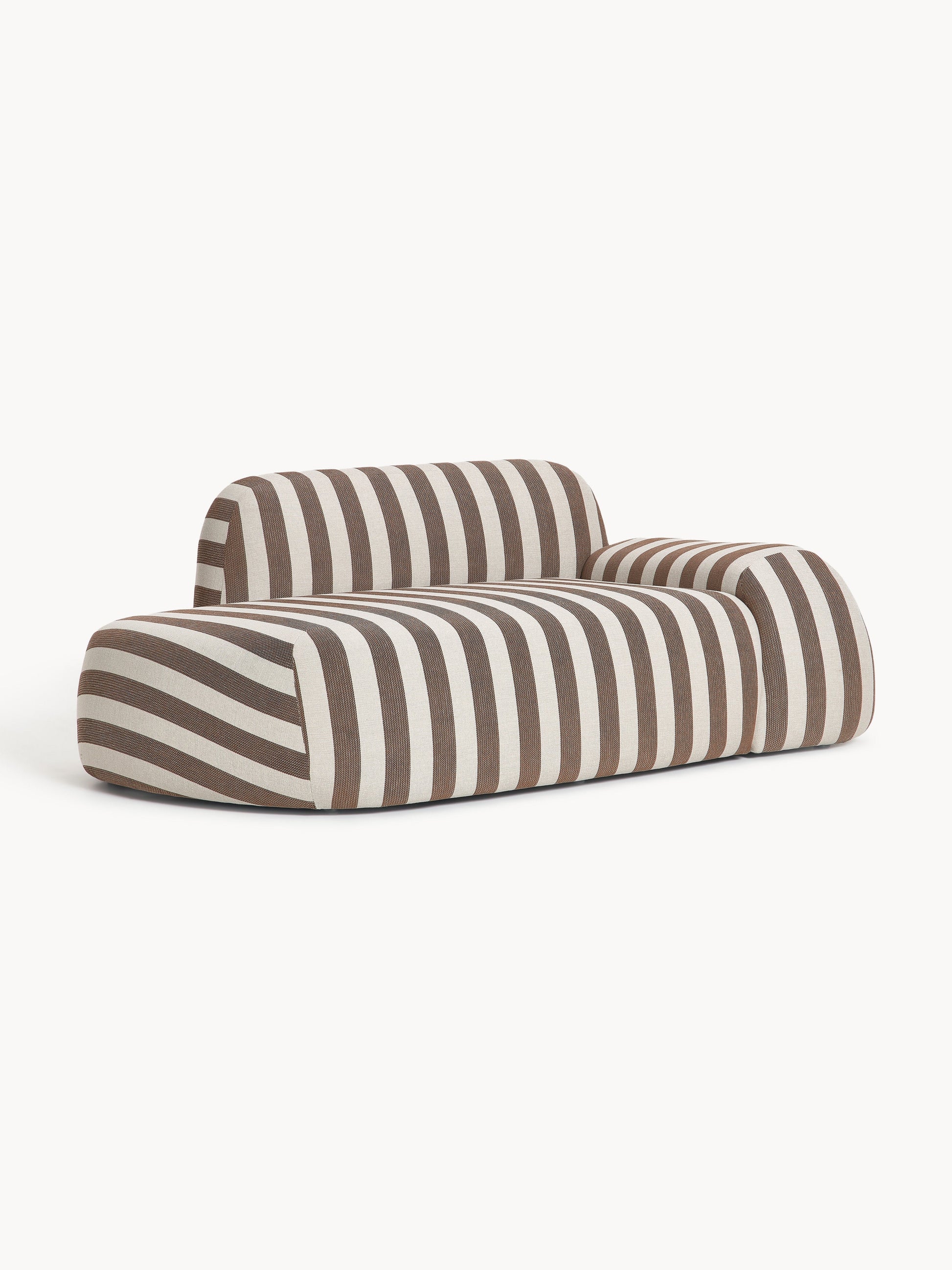 Warehamy Wolke Sofa with Chaise Longue, Striped, 2-Seater