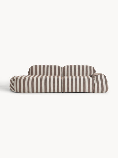 Warehamy Wolke Striped Modular Sofa (3-Seater)