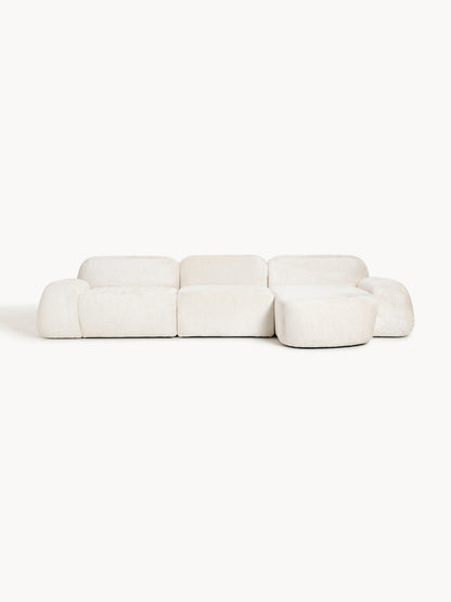 Warehamy Wolke Teddy Bouclé Corner Sofa, Modular, 4-Seater