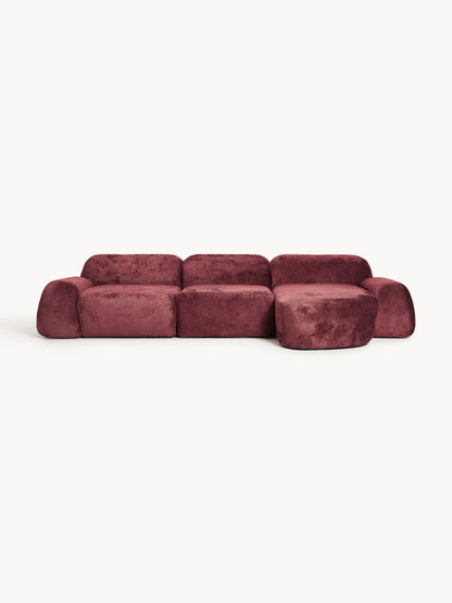 Warehamy Wolke Teddy Bouclé Corner Sofa, Modular, 4-Seater