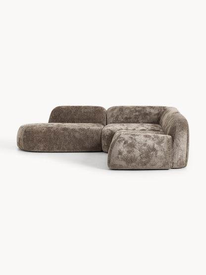 Warehamy Wolke Teddy Bouclé Corner Sofa with Chaise Longue, Modular, 4-Seater