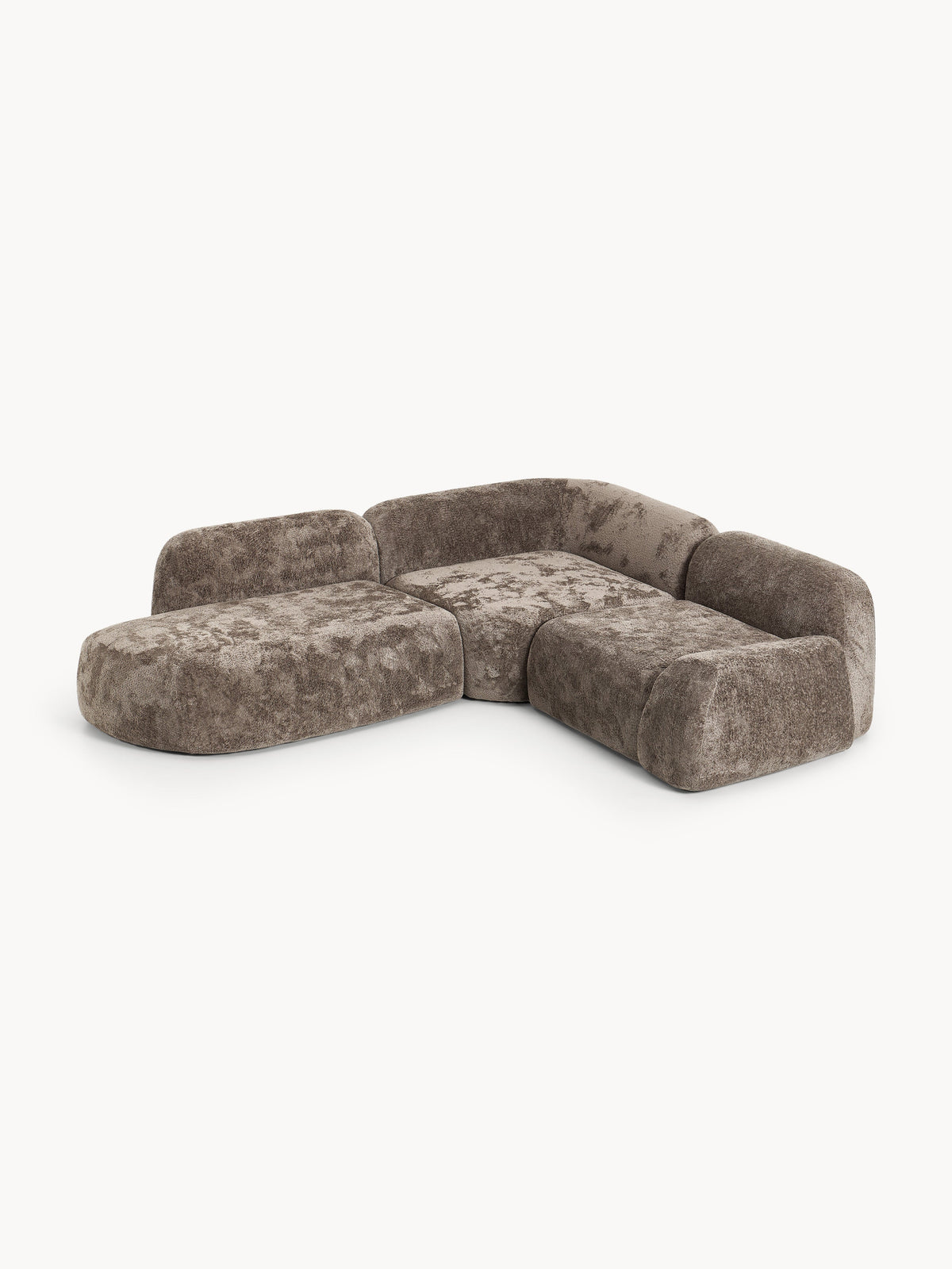 Warehamy Wolke Teddy Bouclé Corner Sofa with Chaise Longue, Modular, 4-Seater
