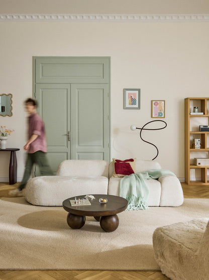 Warehamy Wolke Teddy Bouclé Modular Chaise (3-Seater)