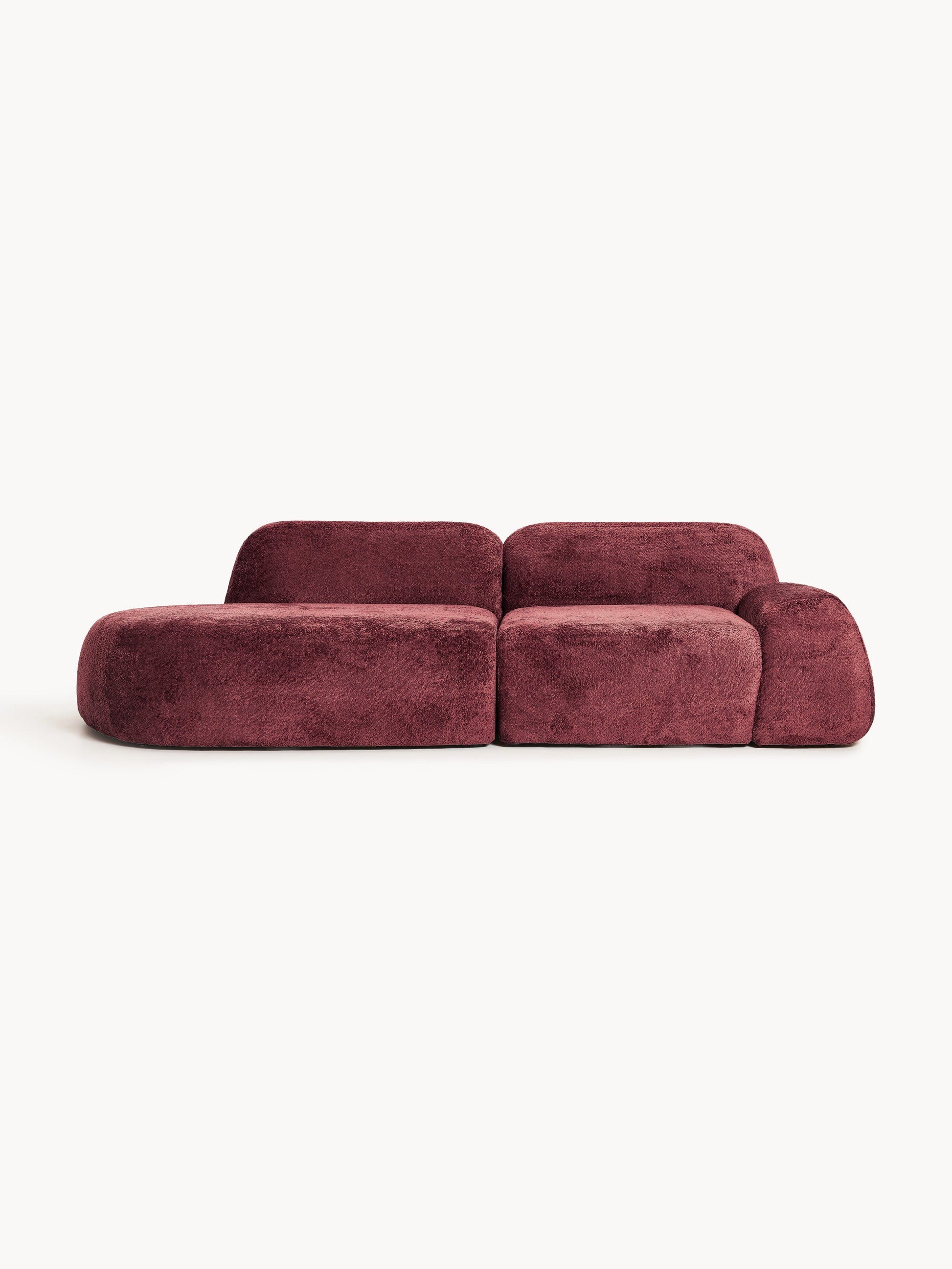 Warehamy Wolke Teddy Bouclé Modular Chaise (3-Seater)
