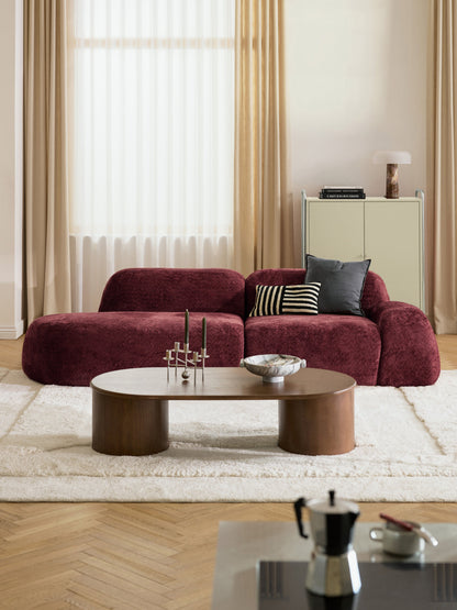 Warehamy Wolke Teddy Bouclé Modular Chaise (3-Seater)