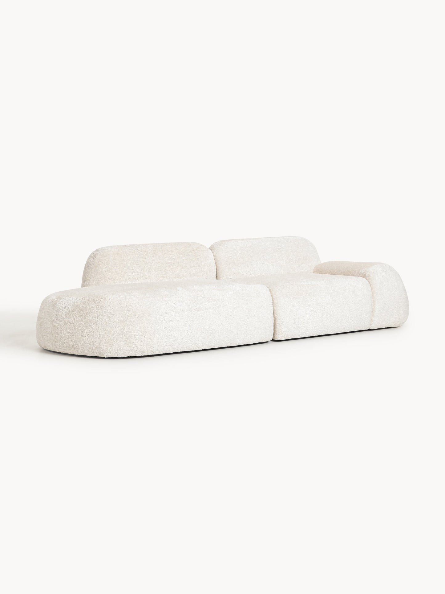Warehamy Wolke Teddy Bouclé Modular Chaise (3-Seater)