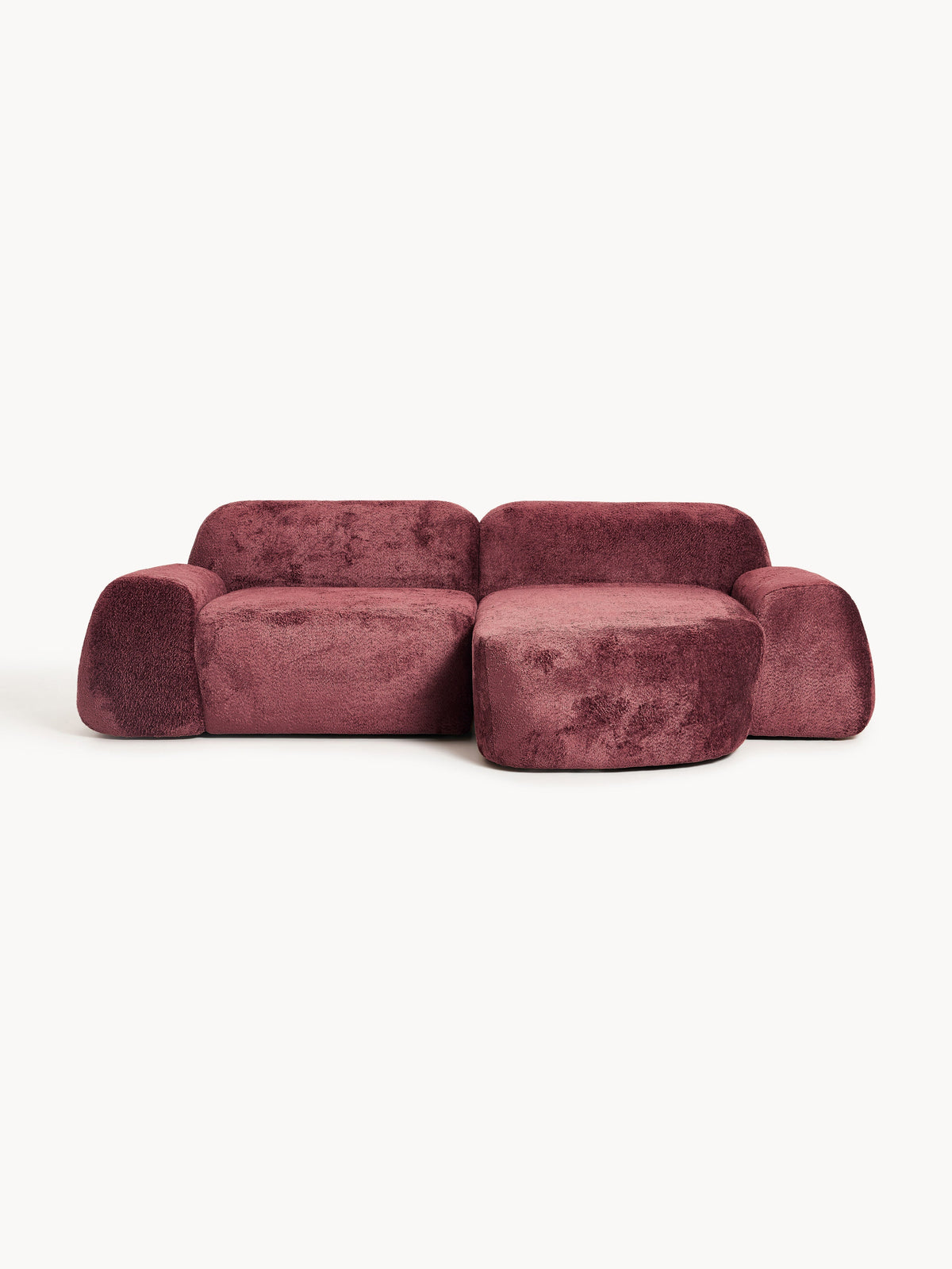 Warehamy Wolke Teddy Bouclé Modular Corner Sofa (3-Seater)