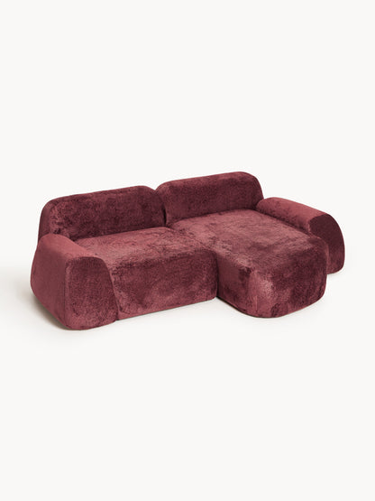 Warehamy Wolke Teddy Bouclé Modular Corner Sofa (3-Seater)