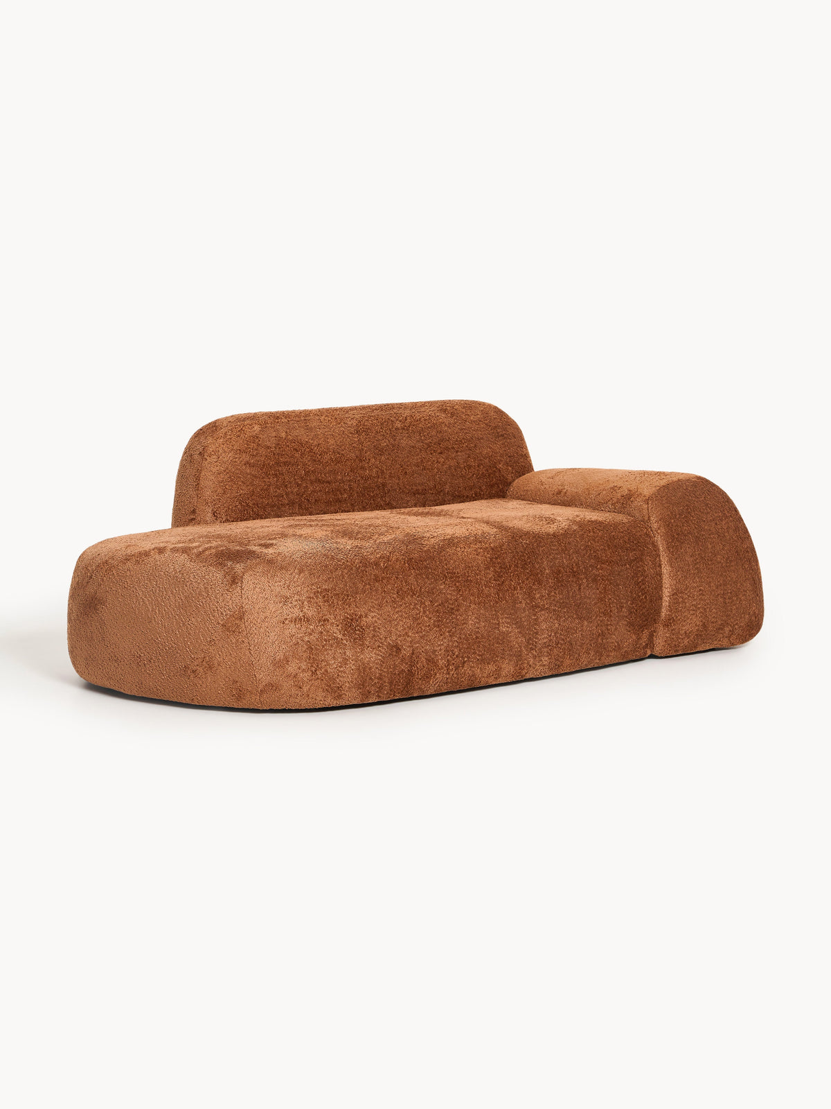 Warehamy Wolke Teddy Bouclé Sofa with Chaise Longue, 2-Seater