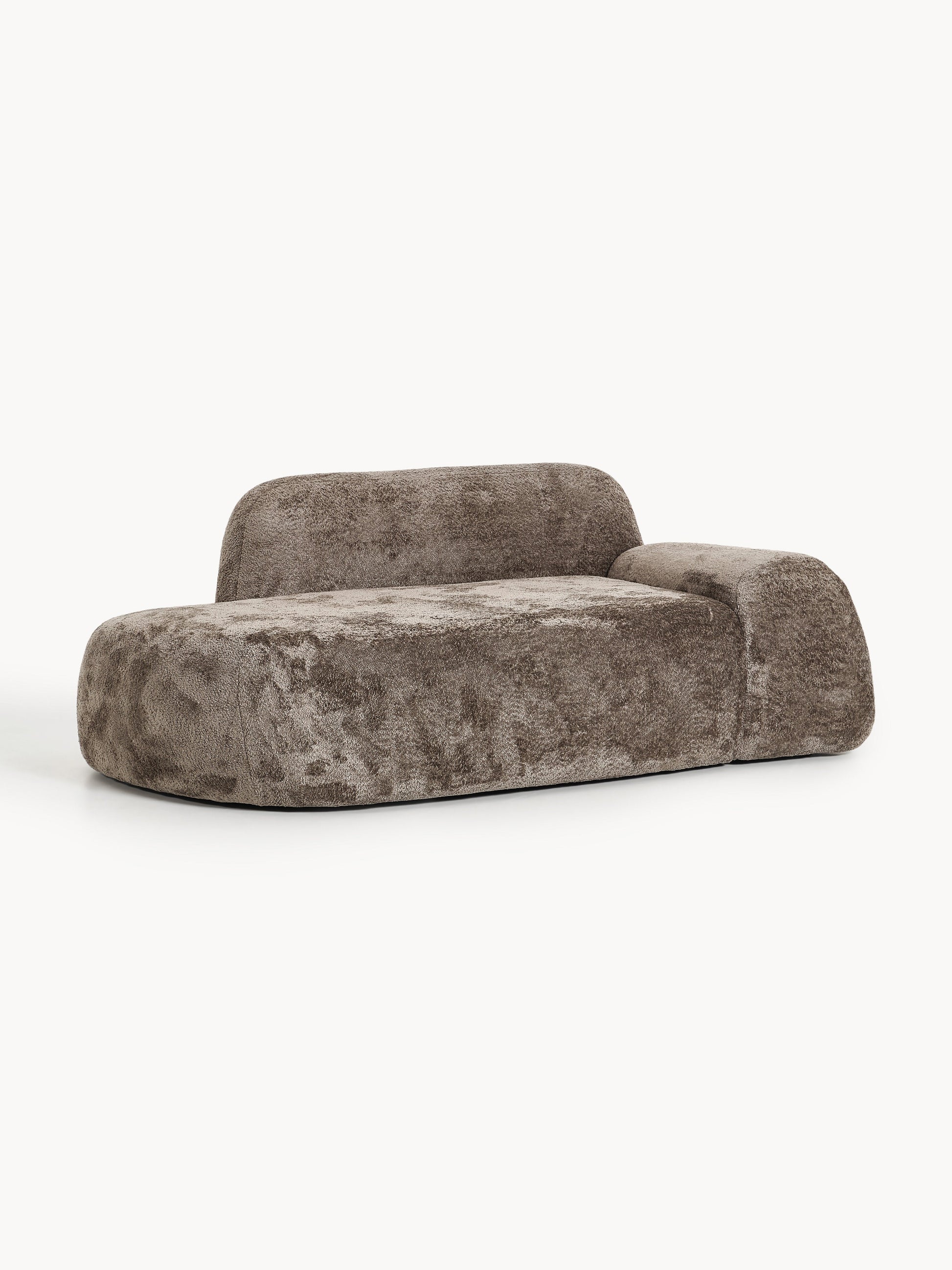 Warehamy Wolke Teddy Bouclé Sofa with Chaise Longue, 2-Seater
