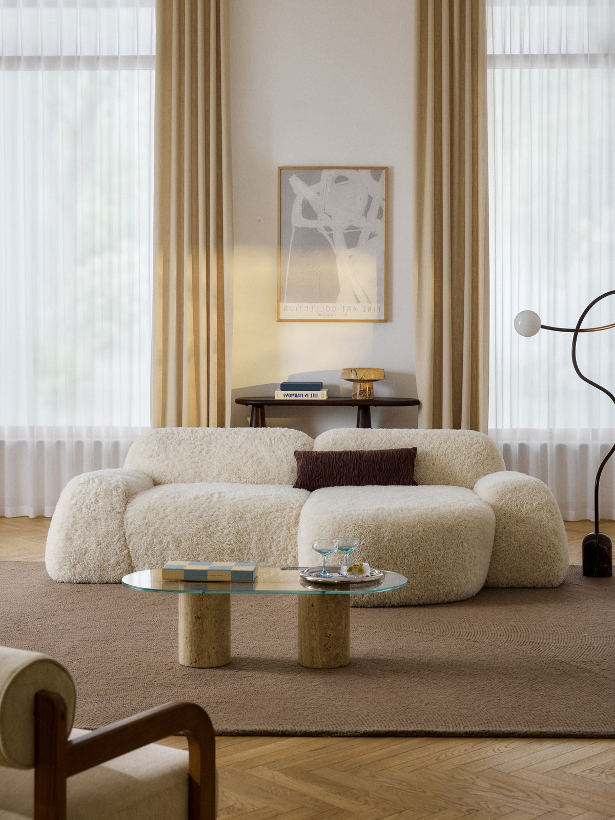 Warehamy Wolke Teddy Fabric Chaise