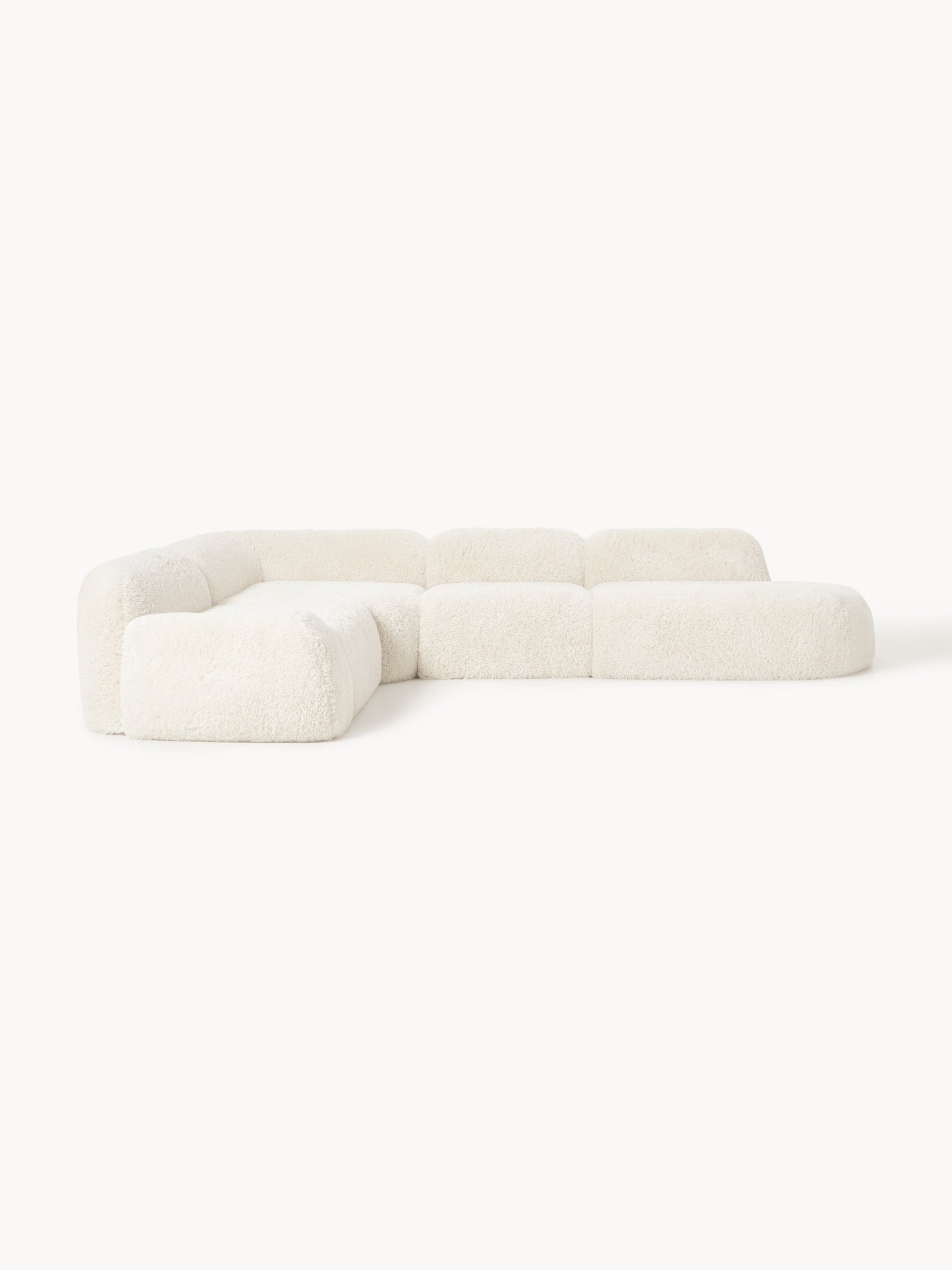 Warehamy Wolke Teddy Modular XL Corner Sofa with Chaise Longue