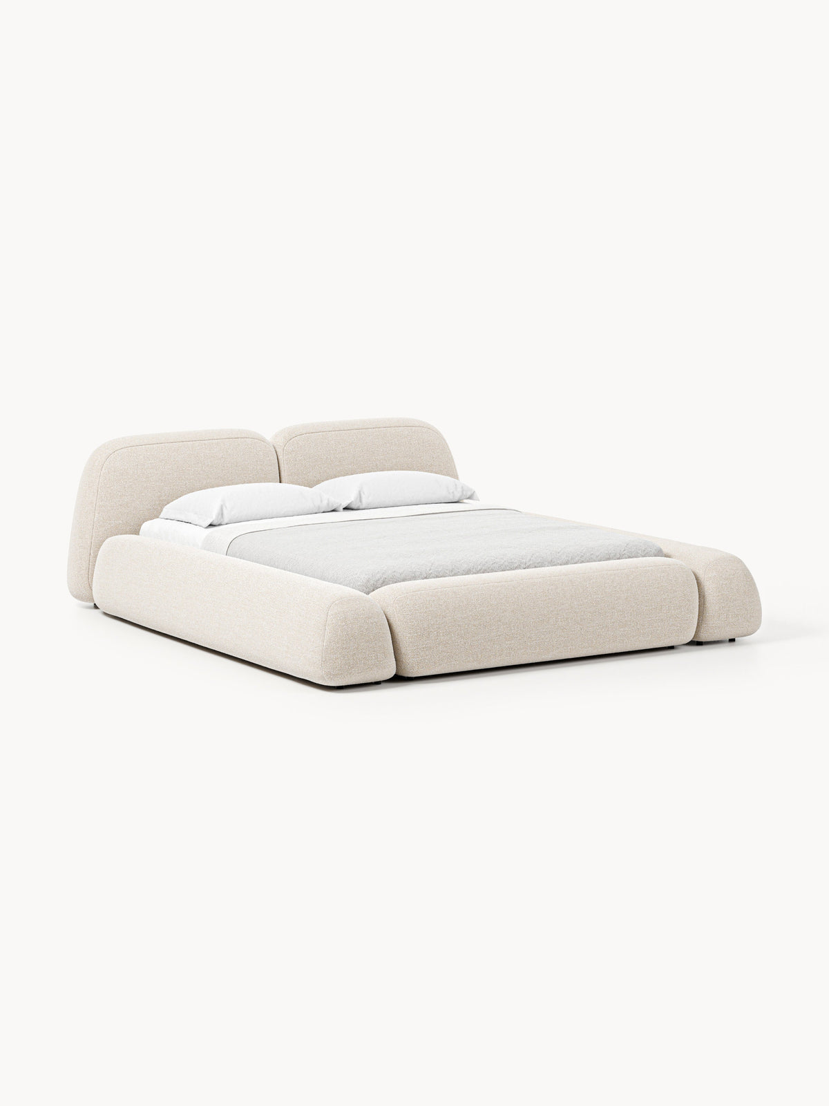 Warehamy Wolke Upholstered Bouclé Bed