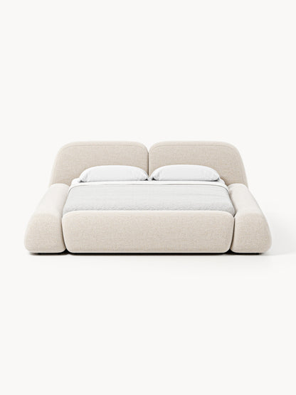 Warehamy Wolke Upholstered Bouclé Bed