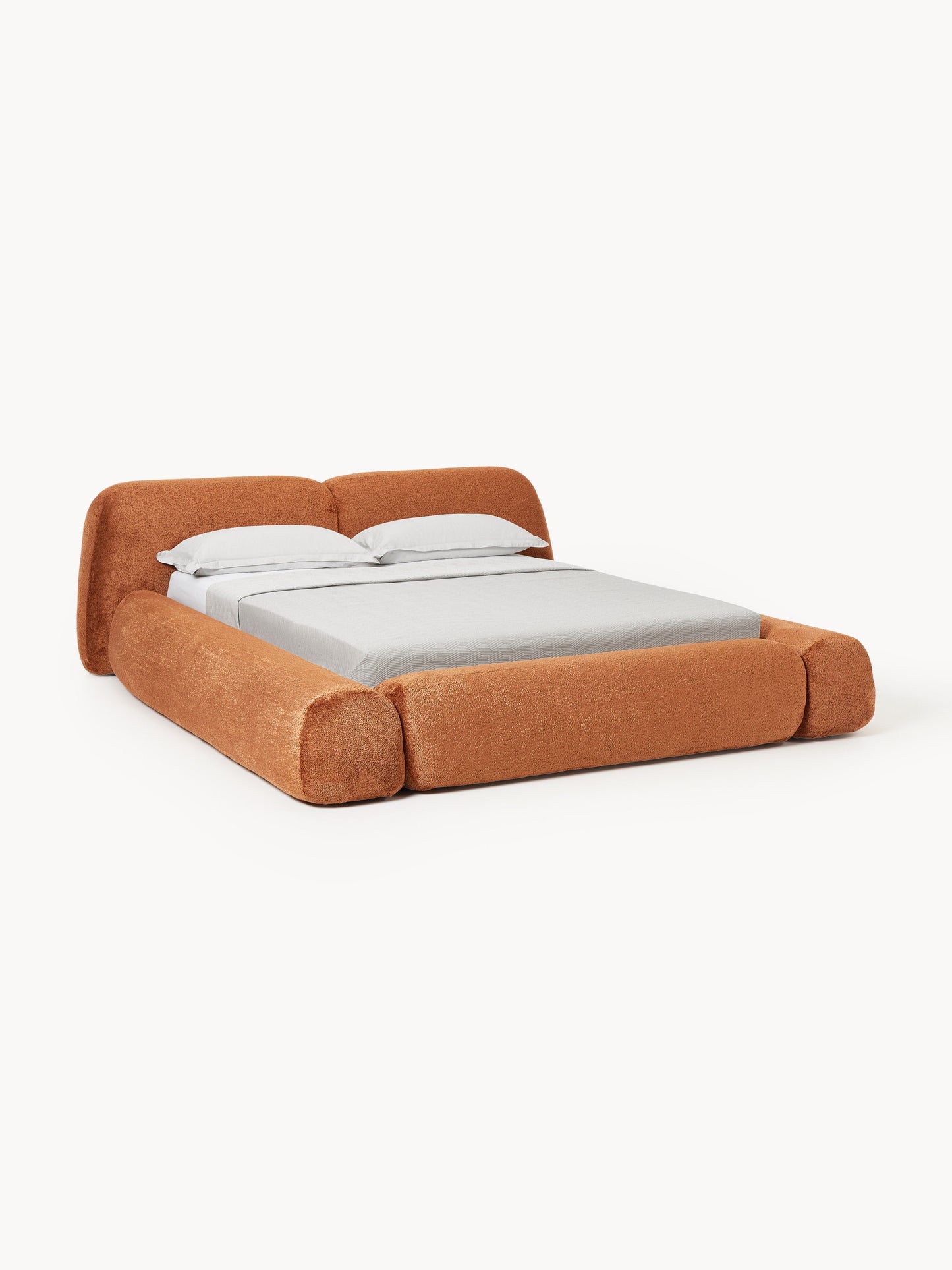 Warehamy Wolke Upholstered Teddy Bouclé Bed